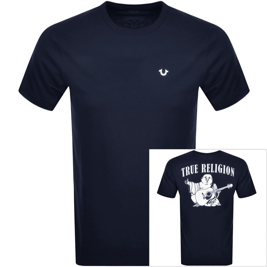 Alternative Image for ProductTrue Religion Crew Neck Logo T Shirt Navy1